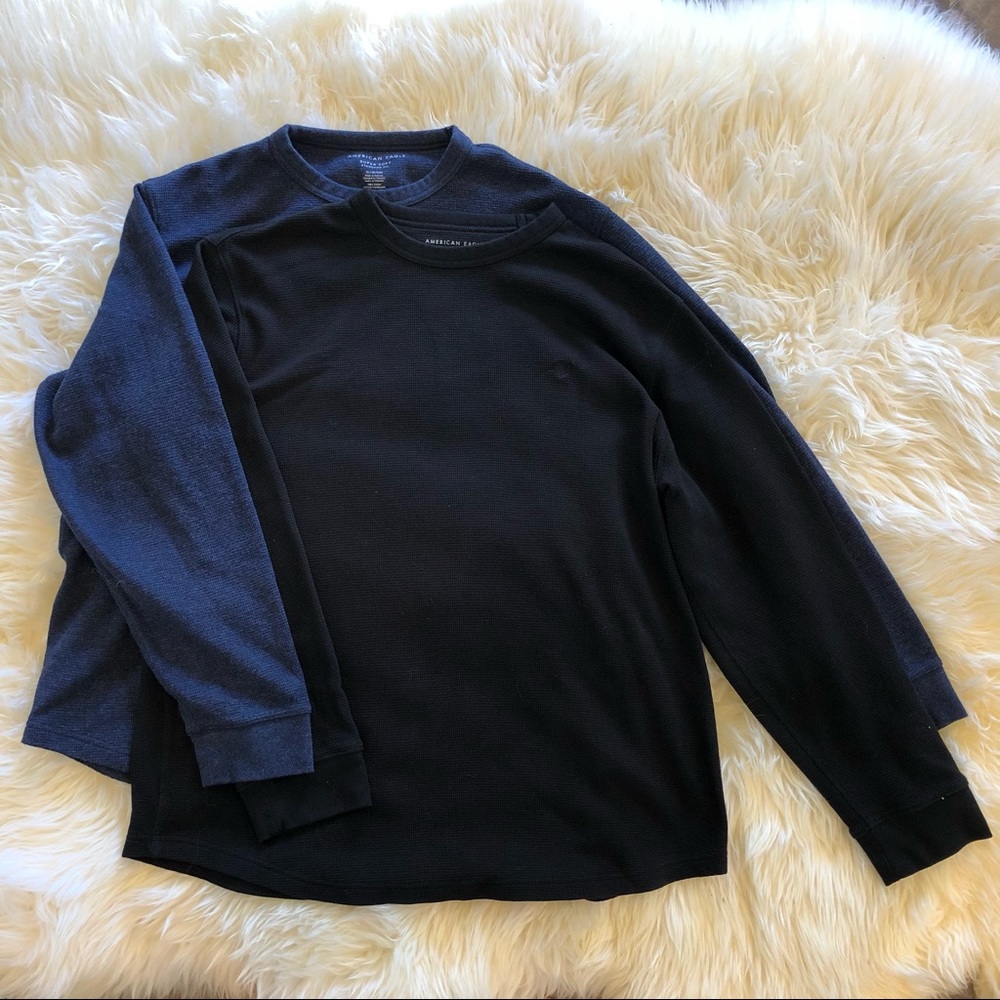 American Eagle Thermal Long Sleeve Shirts (2)
